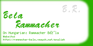 bela rammacher business card